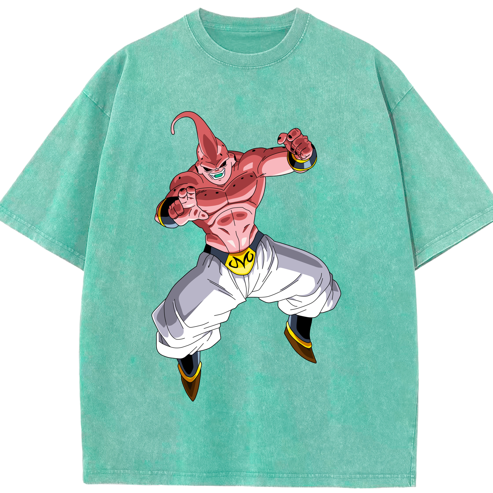 ドラゴンボール 魔人ブウ DRAGON BALL Majin Buu 綿100% ヴィンテージ風 半袖Tシャツ（フロントプリント）